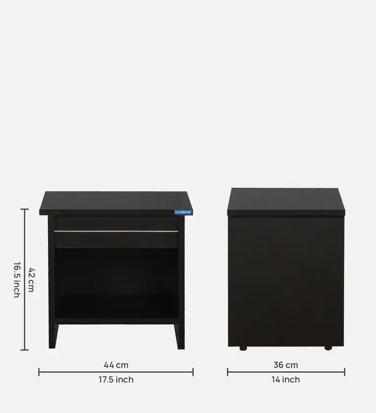 Carnival Bedside Table in Natural Wenge Finish - Ouch Cart