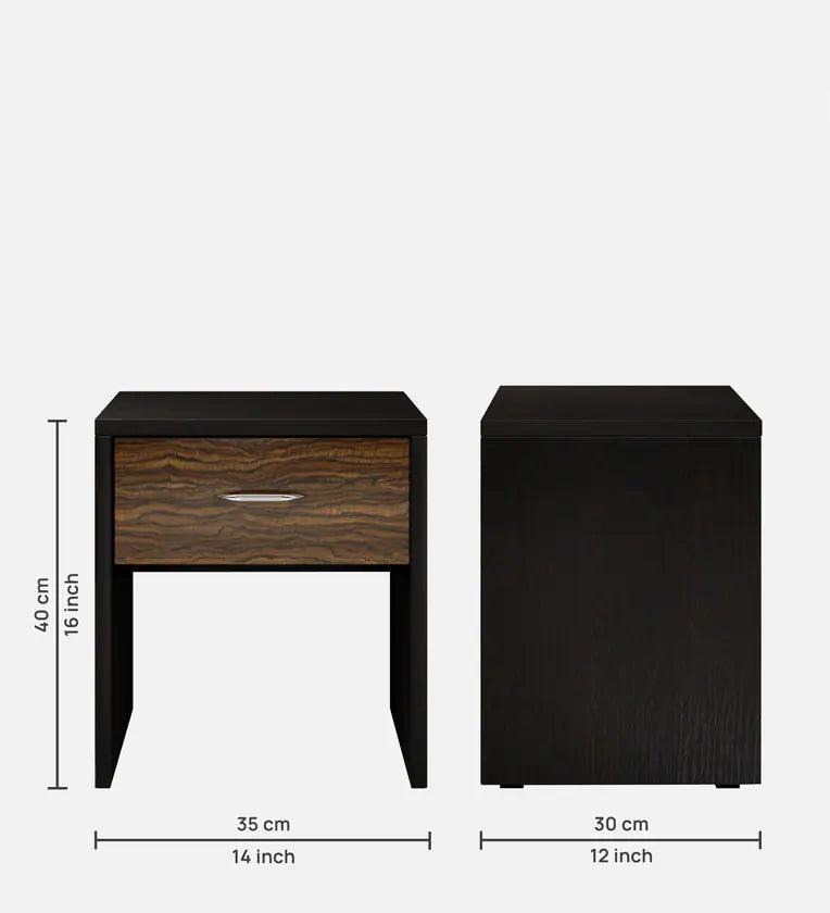 Bedside Table in Wenge Finish with Drawer - Ouch Cart