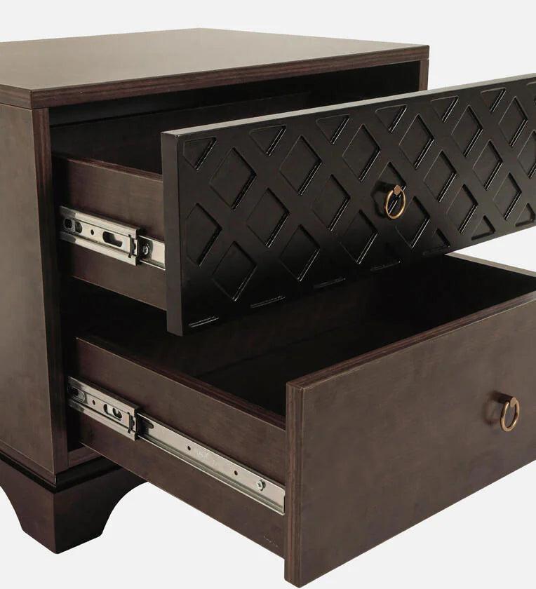 Bedside Table In Brown Colour - Ouch Cart