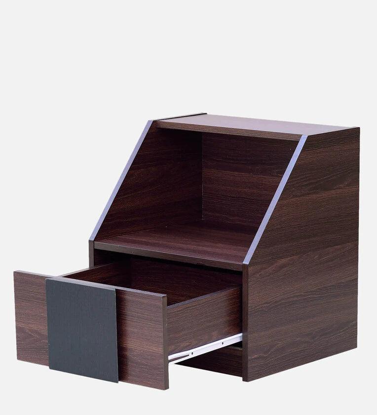 Bedside Table in Wenge Finish with Drawer - Ouch Cart