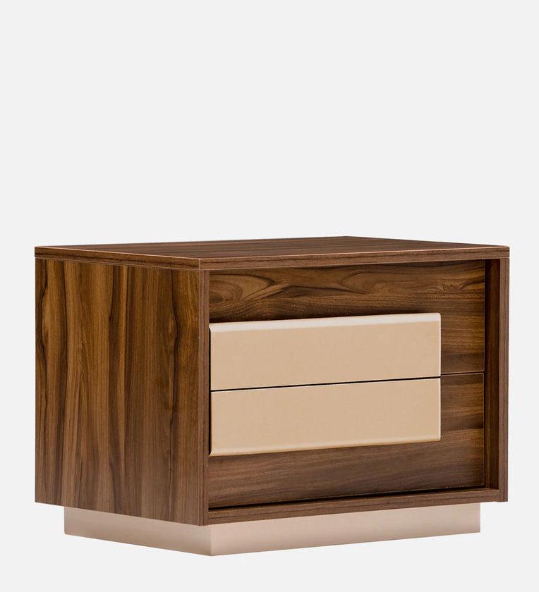 Bed Side Table in Brown, Beige Colour - Ouch Cart