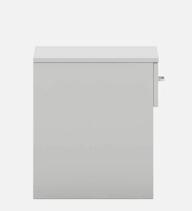 Bedside Table in Frosty White Finish with Drawer - Ouch Cart