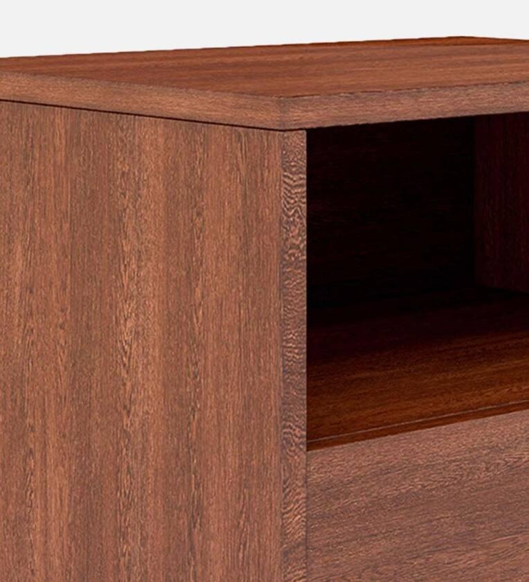 Olivia Bedside Table in Brown Finish with Drawer - Ouch Cart