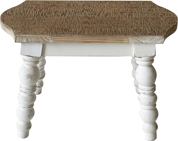 Bathroom Stool Wood Foot Stool for Adults Kids, Bedside Step Planter Stool for Kitchen - Ouch Cart