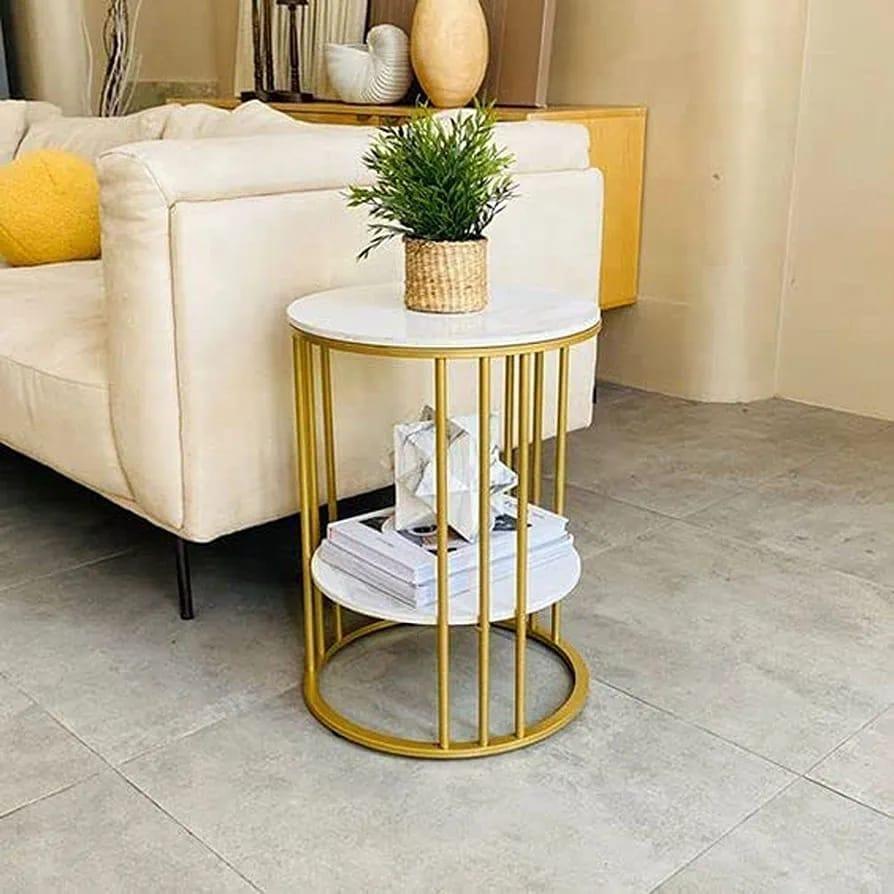 Lynton Two-Tier Sofa Side Table for Living Room - Ouch Cart