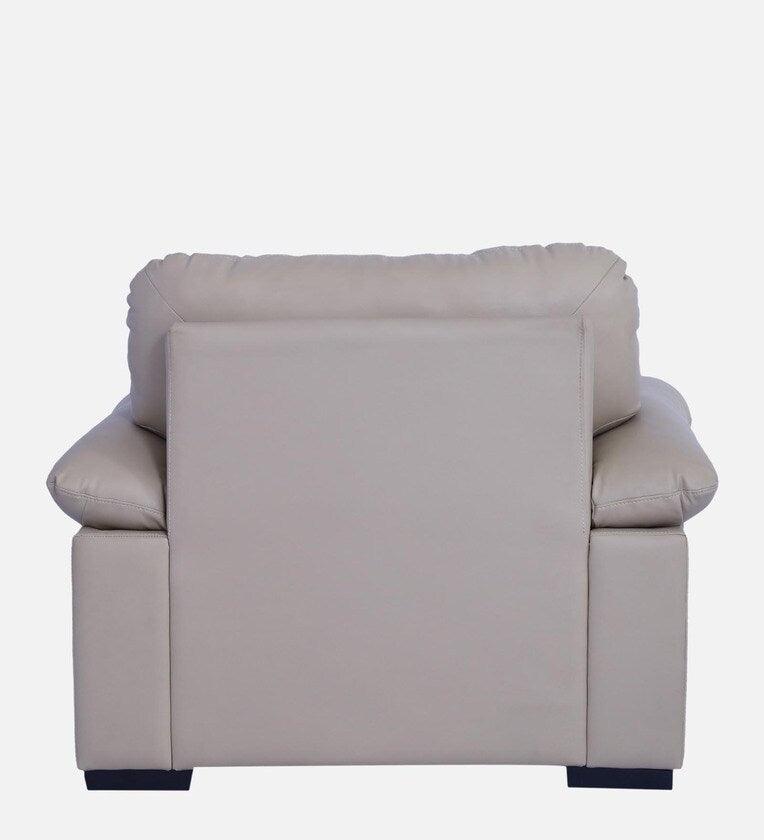 Leatherette 1 Seater Sofa in Beige Colour - Ouch Cart