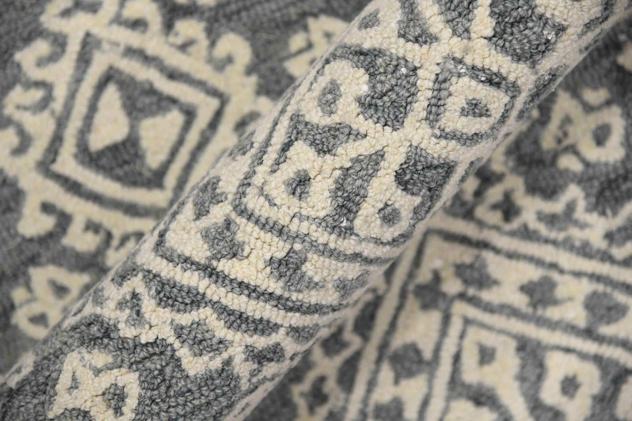 Slate Gray Wool Boston 4x6 Feet Hand-Tufted Carpet - Rug - Ouch Cart
