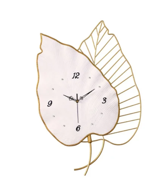 White Betel Leaf Clock N.R.HOMESDECOR
