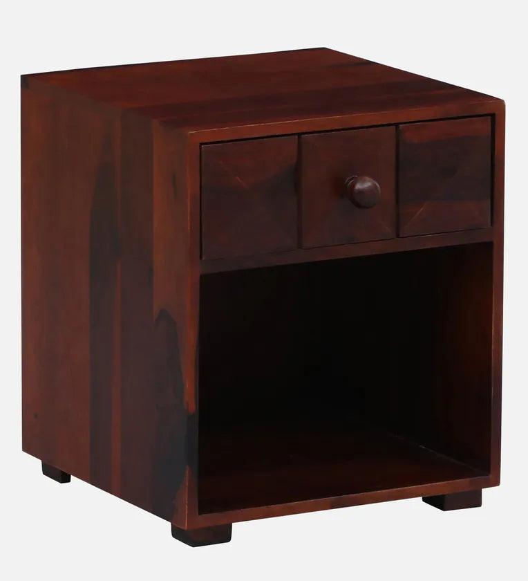Sheesham Wood Bedside Table in Honey Colour - Ouch Cart
