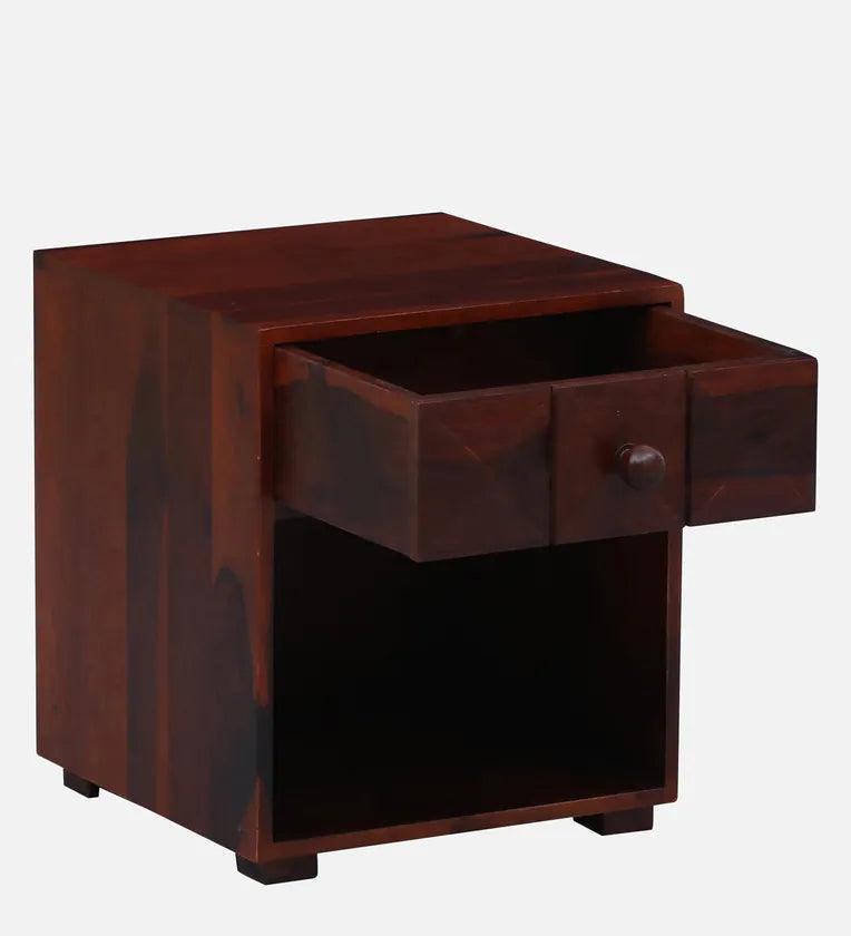 Sheesham Wood Bedside Table in Honey Colour - Ouch Cart