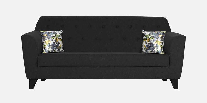Fabric 3 Seater Sofa In Mystic Black Colour - Ouch Cart
