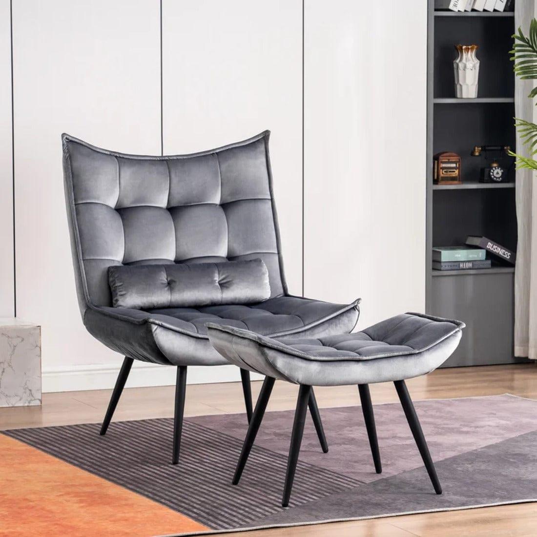 elroy accent chair with ottoman - Ouch Cart
