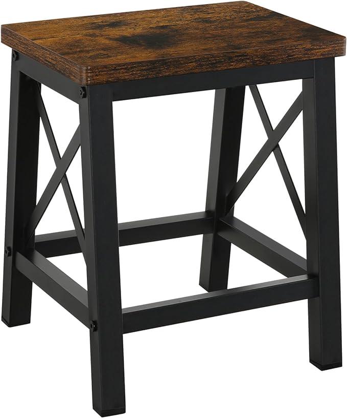 Wooden Small Step Stool with Non-Slip Feet, Rectangular Stepping Stool for High Bed, Using for Bedroom, Kitchen and Living Room, Hold Up to 500 lbs - Ouch Cart