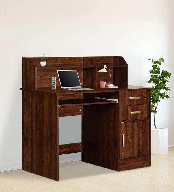 Carlos Computer Table In Columbia Walnut Finish - Ouch Cart
