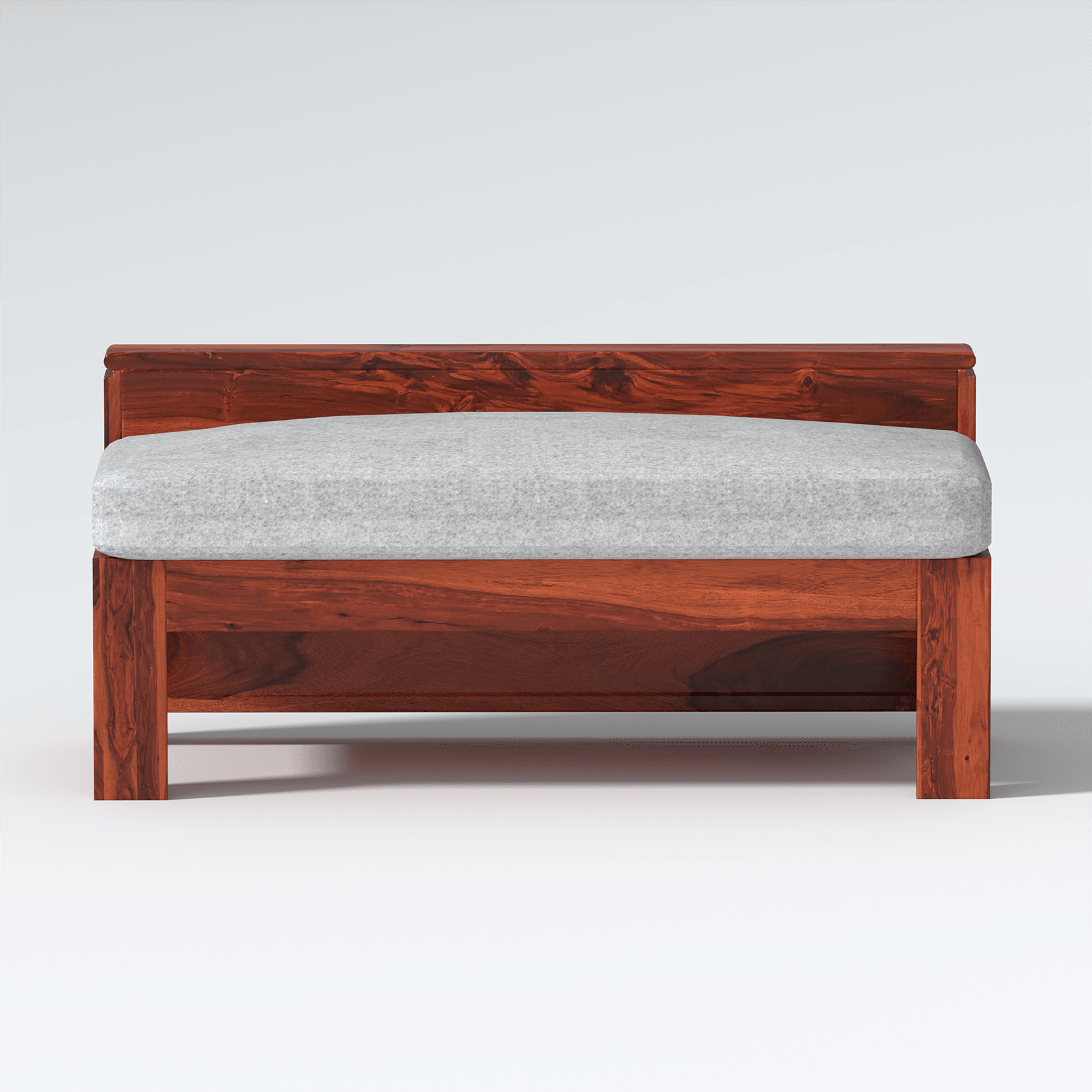 Eirini L Shape Sheesham Wood Sofa In Light Honey - Ouch Cart