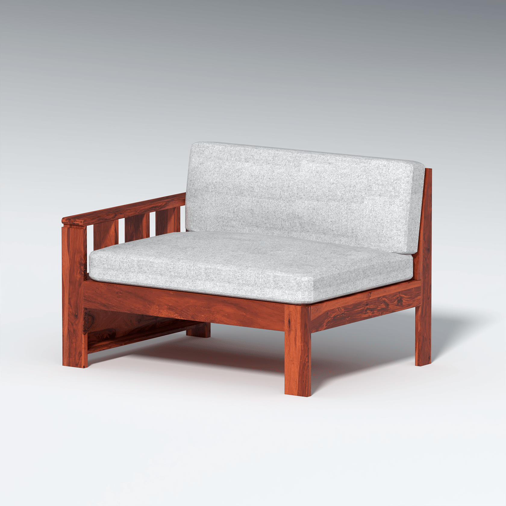 Eirini L Shape Sheesham Wood Sofa In Light Honey - Ouch Cart