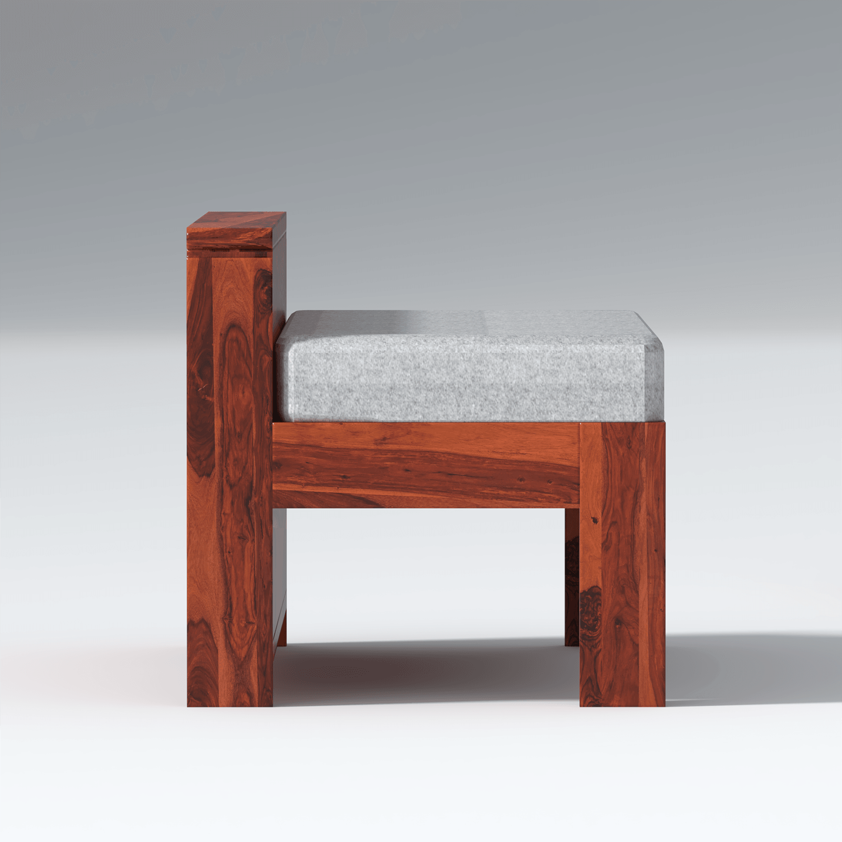 Eirini L Shape Sheesham Wood Sofa In Light Honey - Ouch Cart