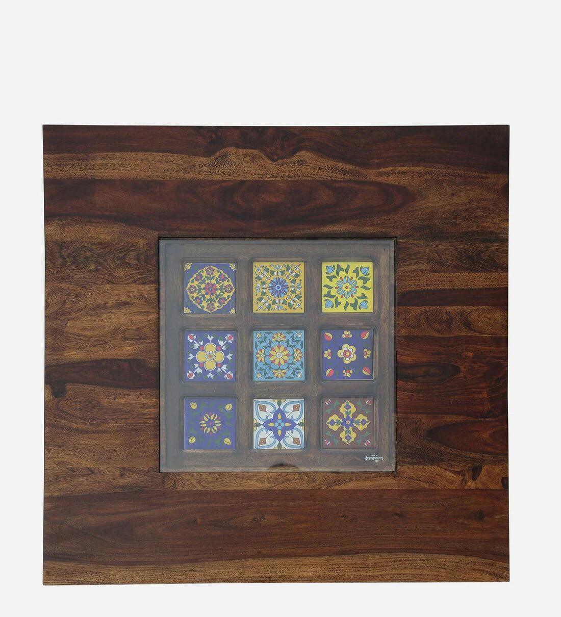 Sheesham Wood 4 Seater Dining Set In Provincial Teak Finish - Ouch Cart