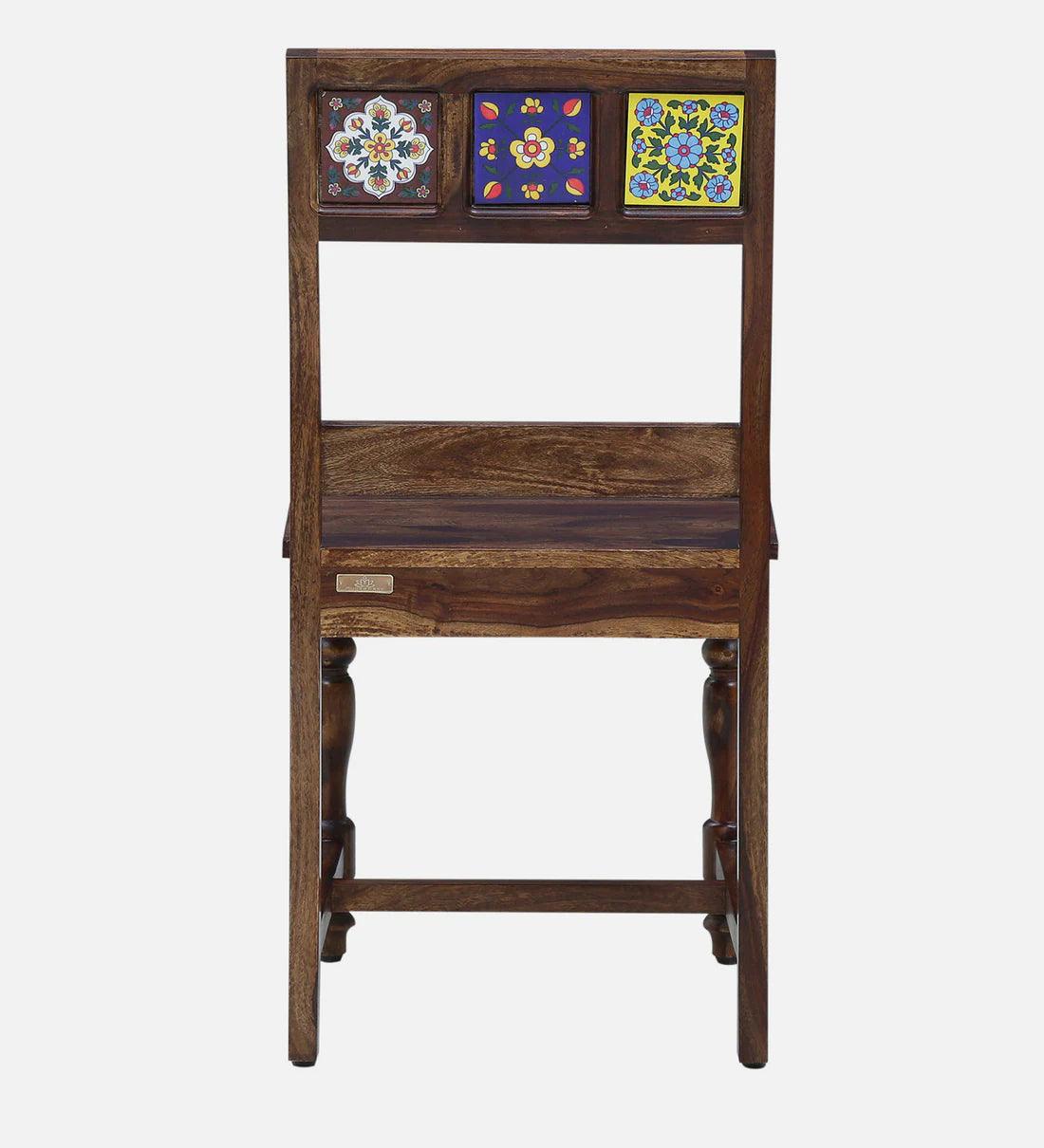 Sheesham Wood 4 Seater Dining Set In Provincial Teak Finish - Ouch Cart