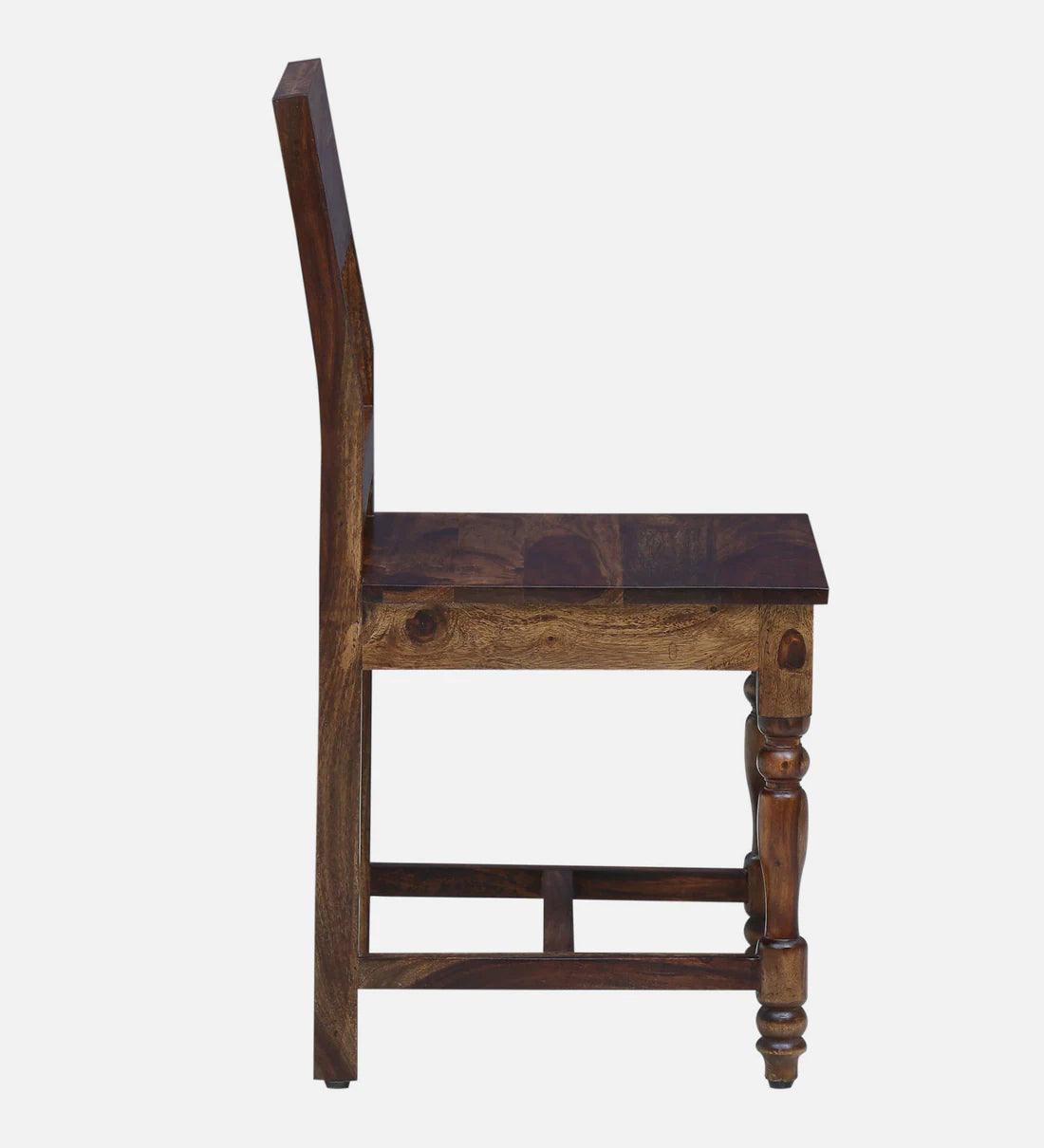 Sheesham Wood 4 Seater Dining Set In Provincial Teak Finish - Ouch Cart