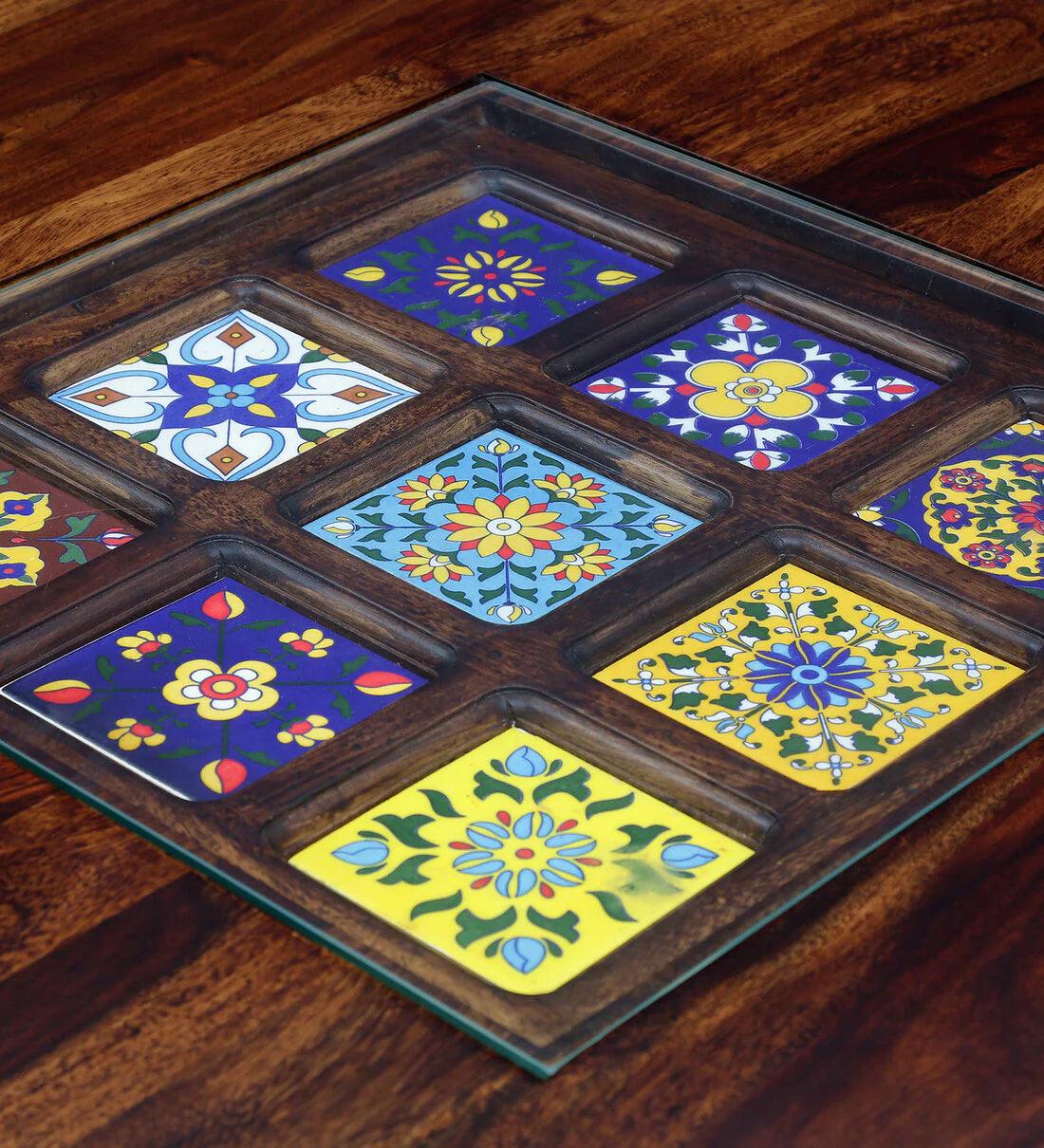 Sheesham Wood 4 Seater Dining Set In Provincial Teak Finish - Ouch Cart