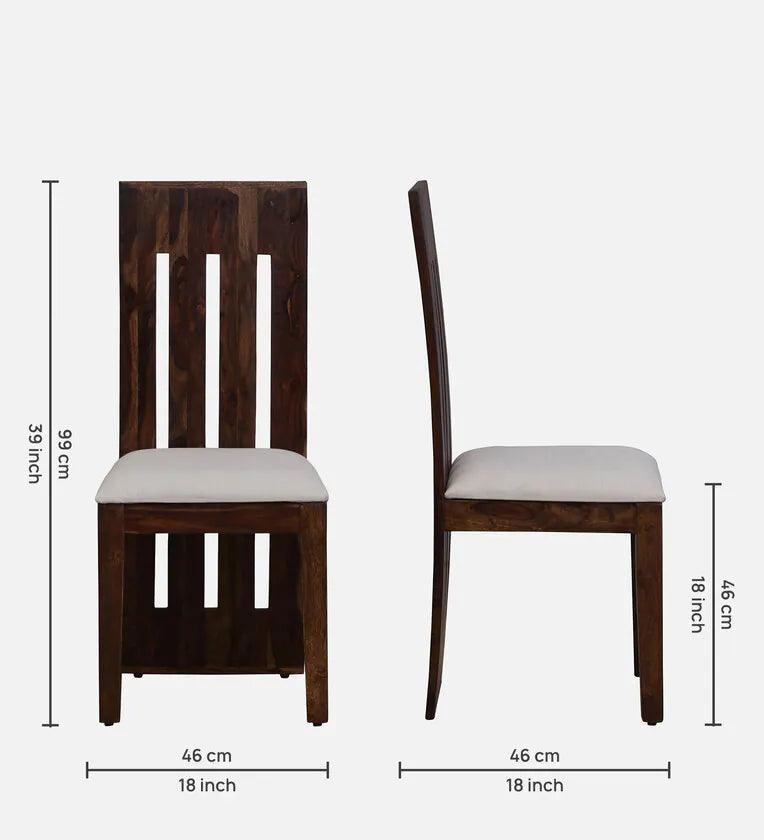 Sheesham Wood 4 Seater Dining Set In Scratch Resistant Provincial Teak Finish - Ouch Cart