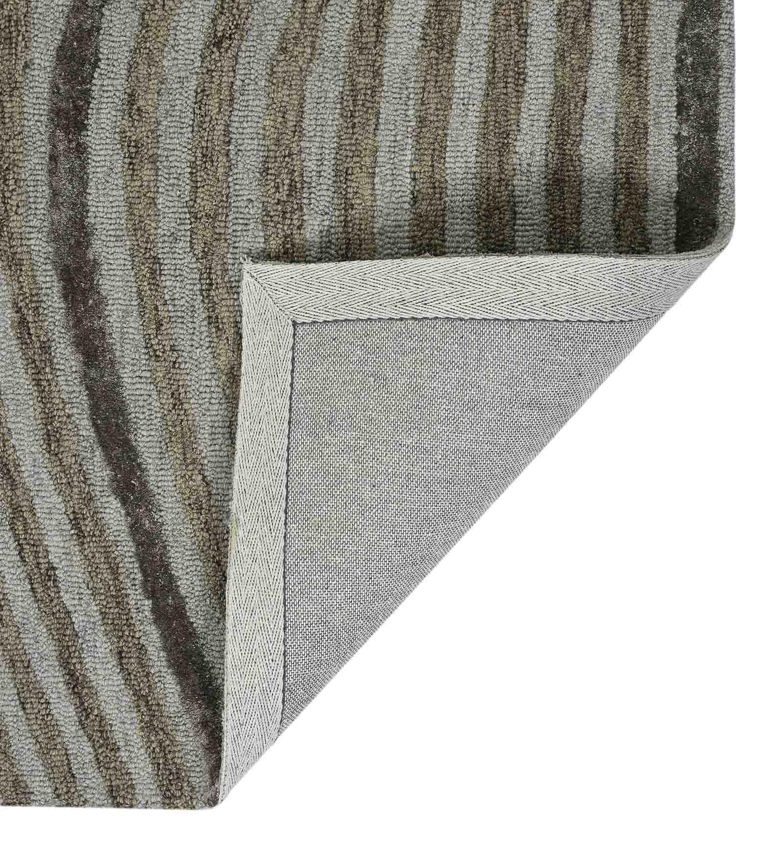 IRON Wool & Viscose Canyan 8x10 Feet Hand-Tufted Carpet - Rug - Ouch Cart