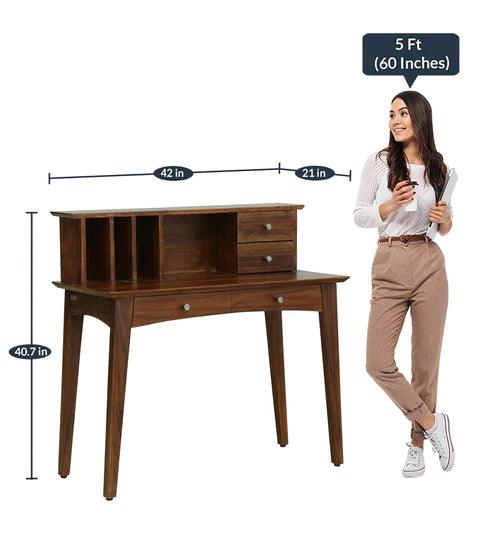 Saanvi Study Table In Provincial Teak Finish - Ouch Cart