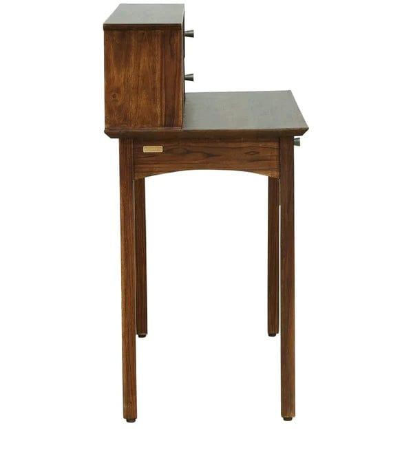 Julian Teak Wood Study Table In Provincial Teak Finish - Ouch Cart