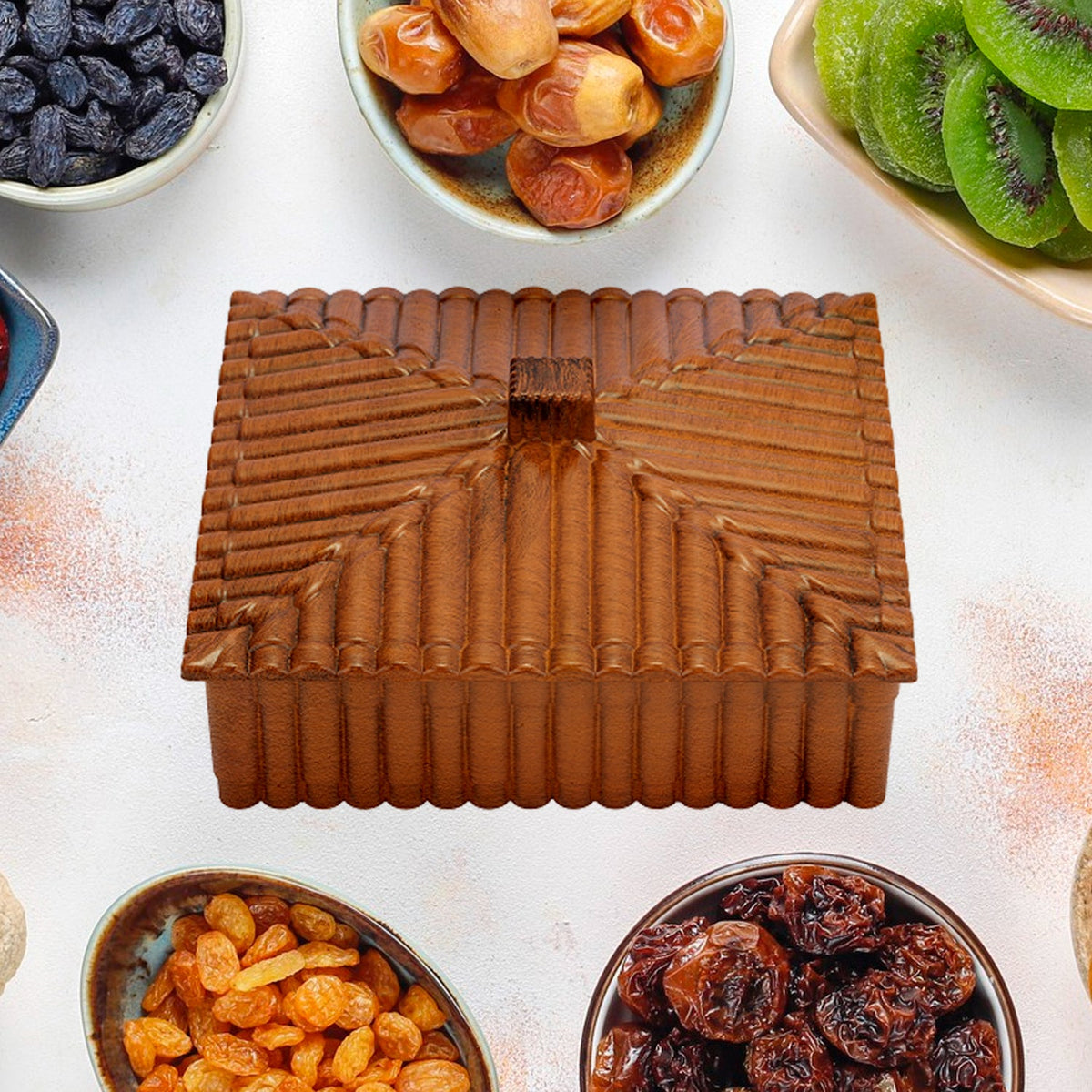 Plastic Multipurpose Dry Fruit Chocolates Mouth Box (1 Pc) Wukusy