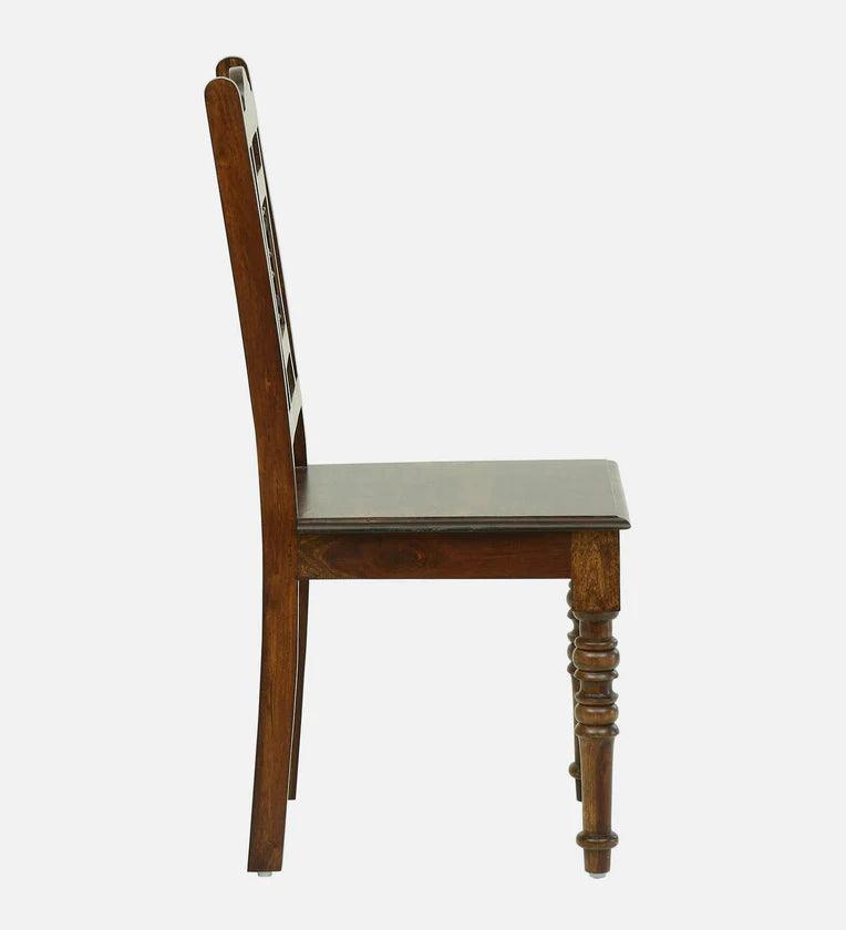 Sheesham Wood 4 Seater Dining Set In Provincial Teak Finish - Ouch Cart