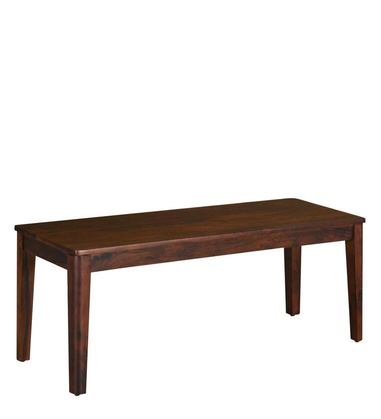 Sheesham Wood 6 Seater Dining Set in Country Light Finish with Bench - Ouch Cart