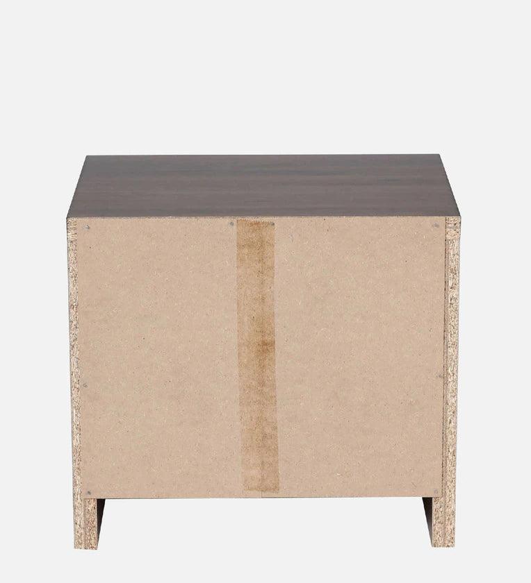 Bedside Table in Brown Oak Finish with Drawer - Ouch Cart