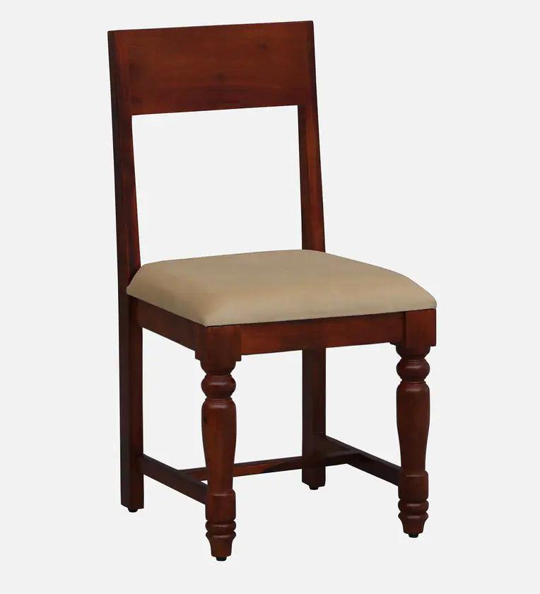 Sheesham Wood 4 Seater Dining Set In Scratch Resistant Honey Oak Finish With Brass Cladding - Ouch Cart