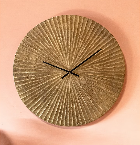 Circle Gold Wall Clock