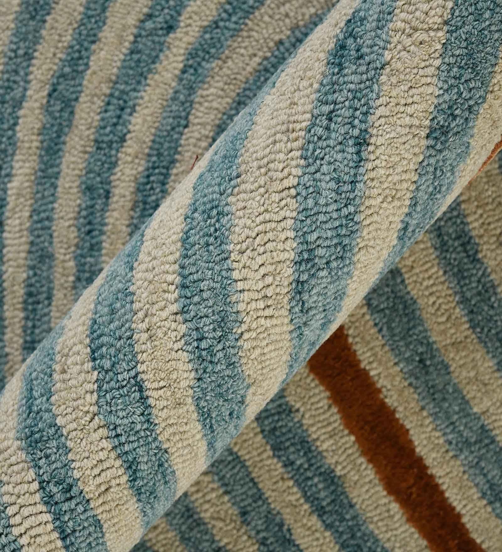 IVORY Wool & Viscose Canyan 5x8 Feet Hand-Tufted Carpet - Rug - Ouch Cart