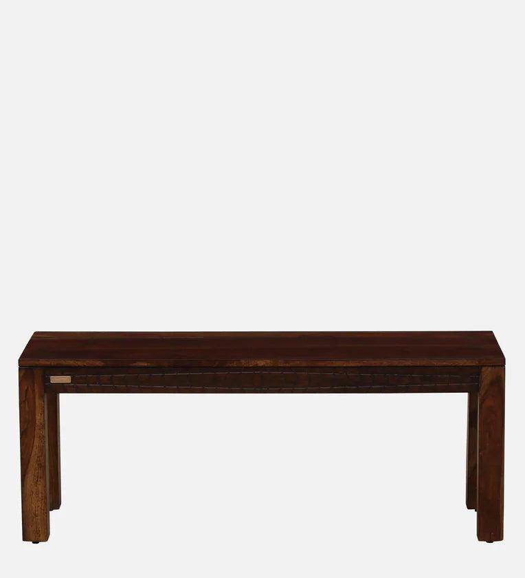 Sheesham Wood 6 Seater Dining Set in Scratch Resistant Provincial Teak Finish With Bench - Ouch Cart