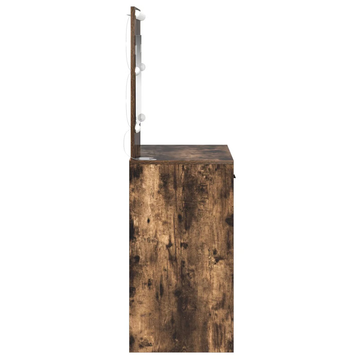 Smoked Oak vidaXL Makeup Vanity with LED Lights – Dressing Table 30.9"x16.1"x53.1-OUCH CART |Dressing table