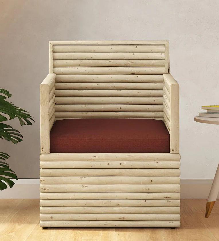 Eucalyptus Wood 1 Seater Sofa In Natural Finish - Ouch Cart
