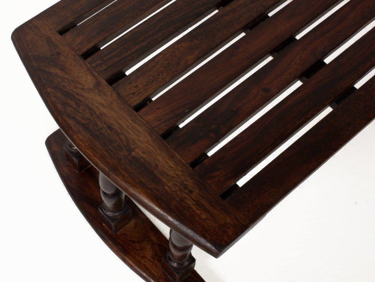 Sheesham Wood Breakfast Table | Laptop Table - Walnut Finish - Ouch Cart