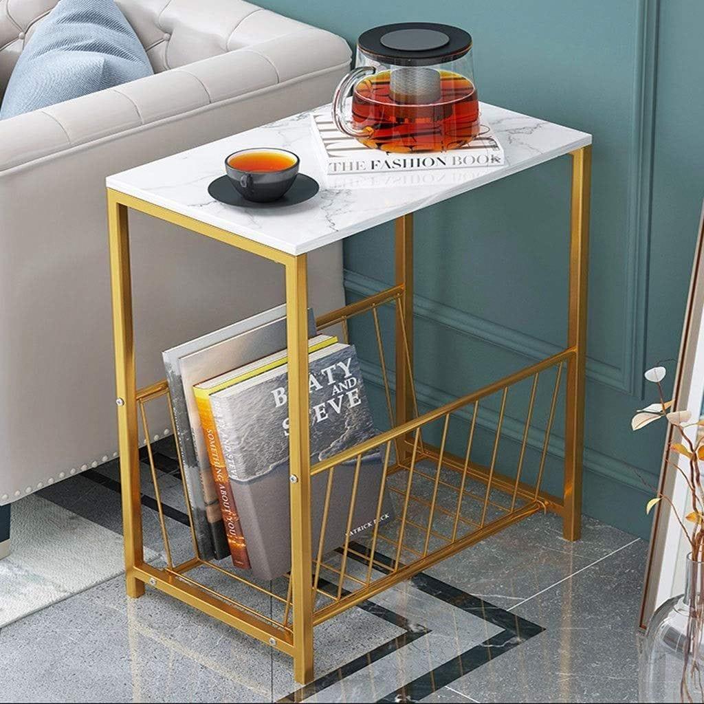 Lynet Rectangular Sofa Side Table for Living Room - Ouch Cart