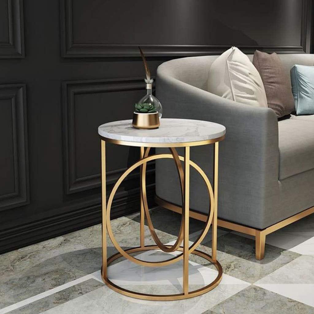 Escobar Double Ring Sofa Side Table for Living Room - Ouch Cart