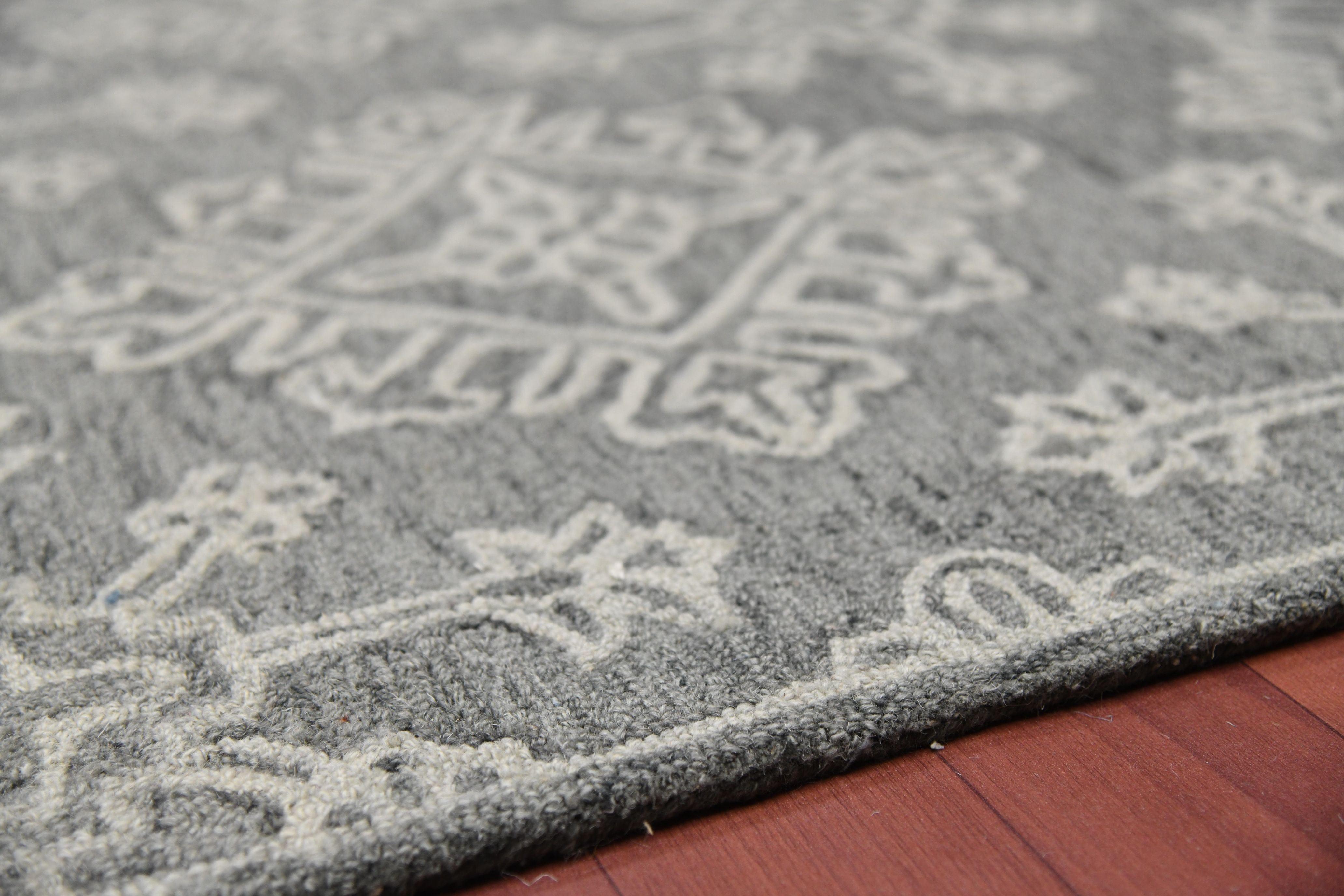 Graphite Wool Boston 4x6 Feet Hand-Tufted Carpet - Rug - Ouch Cart