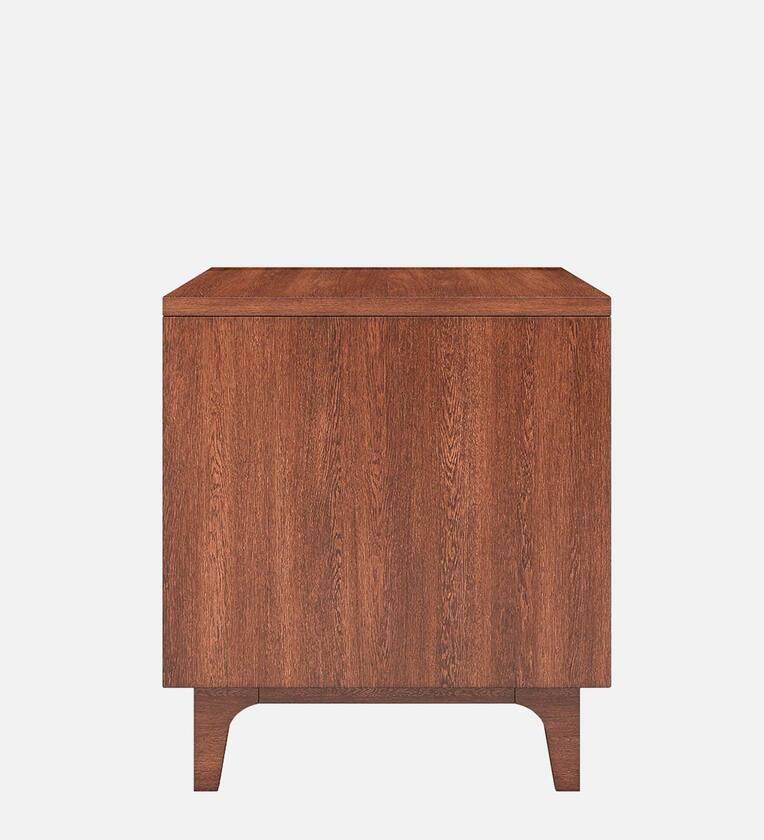 Olivia Bedside Table in Brown Finish with Drawer - Ouch Cart