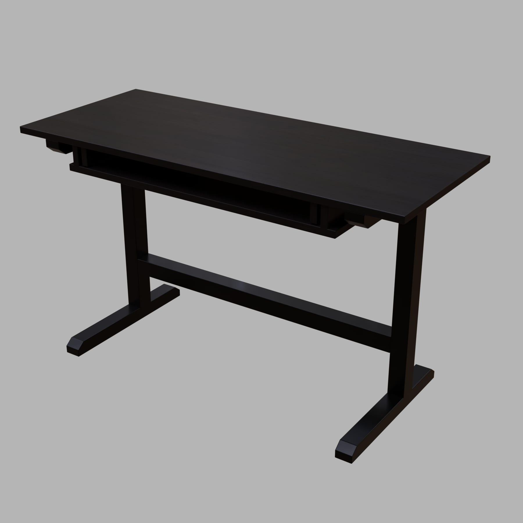 Zinnia Study Table with Keyboard Tray in Brown Color - Ouch Cart