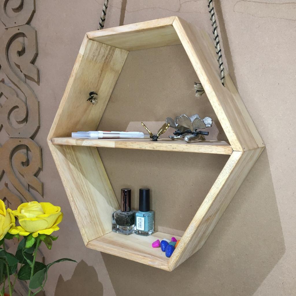 Geometric/Hexagonal Handmade Shelf By Miza - Ouch Cart