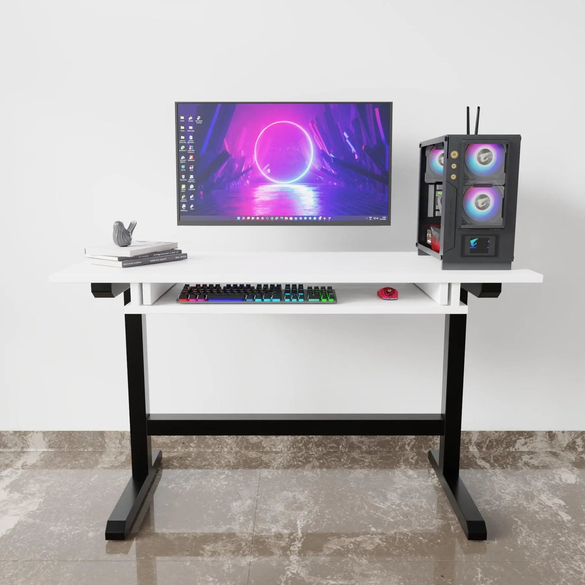 Study table with keyboard tray perfect for gaming desk