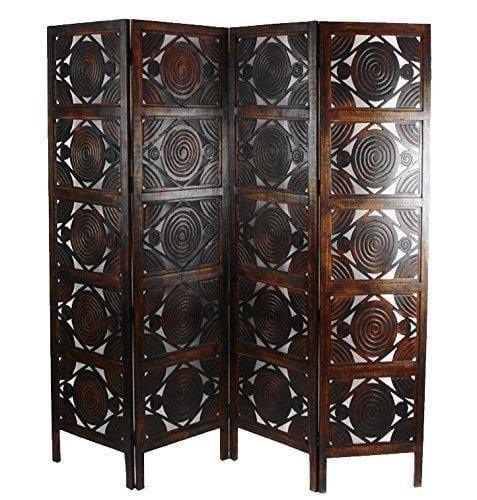 4 panel Handicrafts partition,Wooden Screen,Wooden Room Divider,Wooden Room Divider,Wooden Carving partition - Ouch Cart