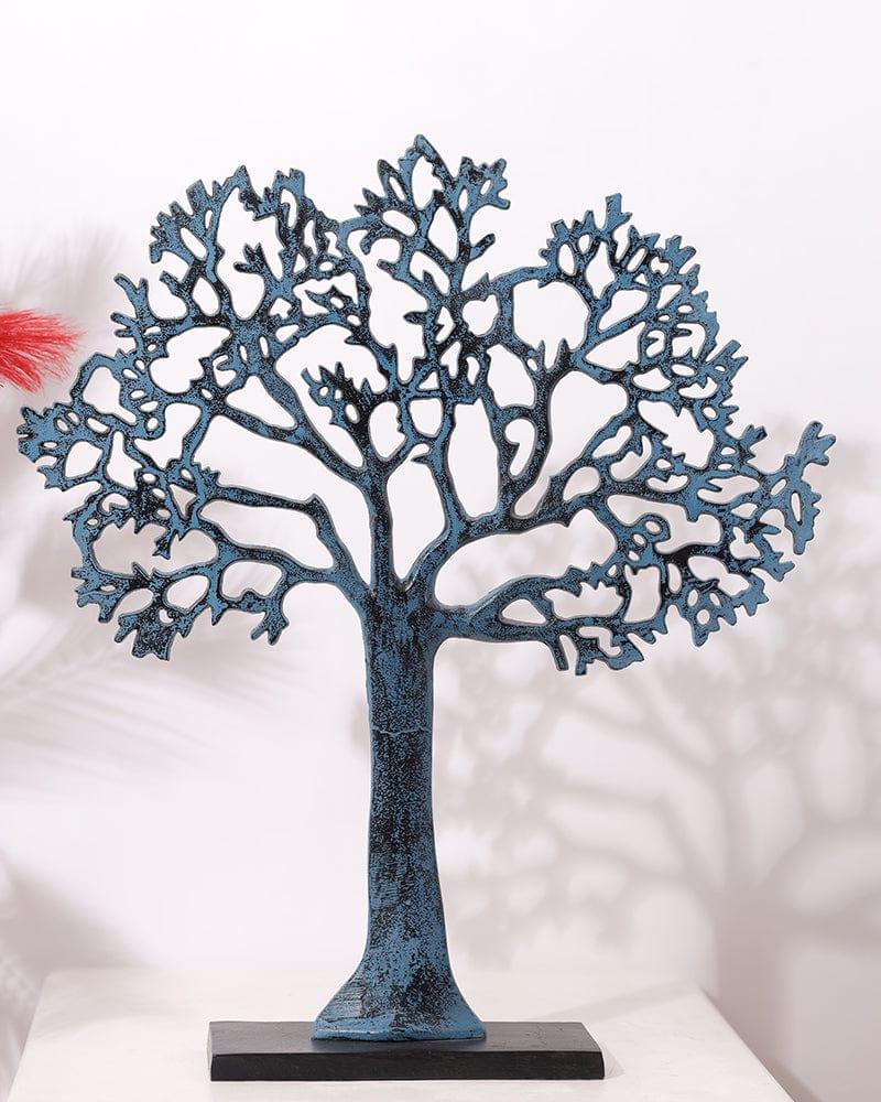 Blue Metal Tree Table Top Decorative showpiece For Home Decoration - Ouch Cart