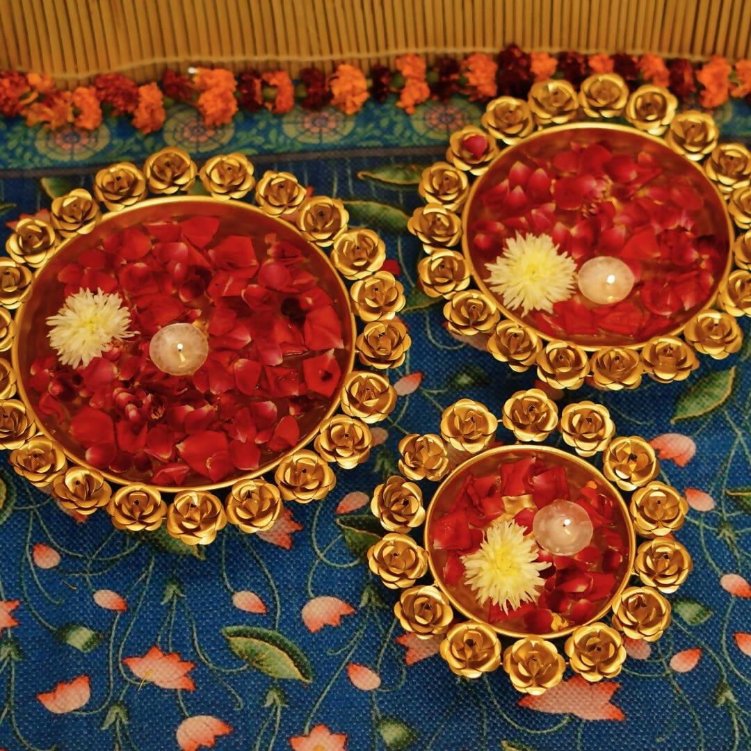 ASTONISHING GULAB URLI SET OF 3. - Ouch Cart